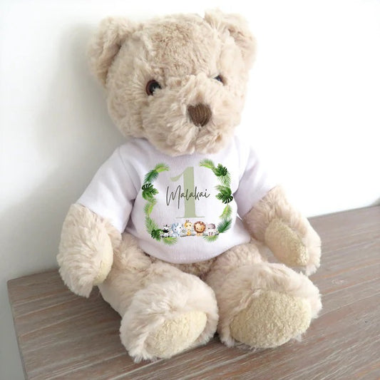 Personalised 1st Birthday Teddy Bear