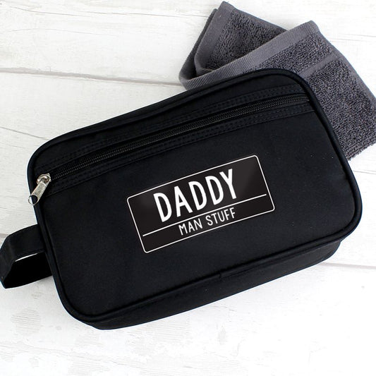 Personalised Black Toiletry Bag