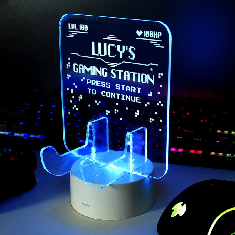 Personalised Gaming Controller Holder LED Colour Changing Light