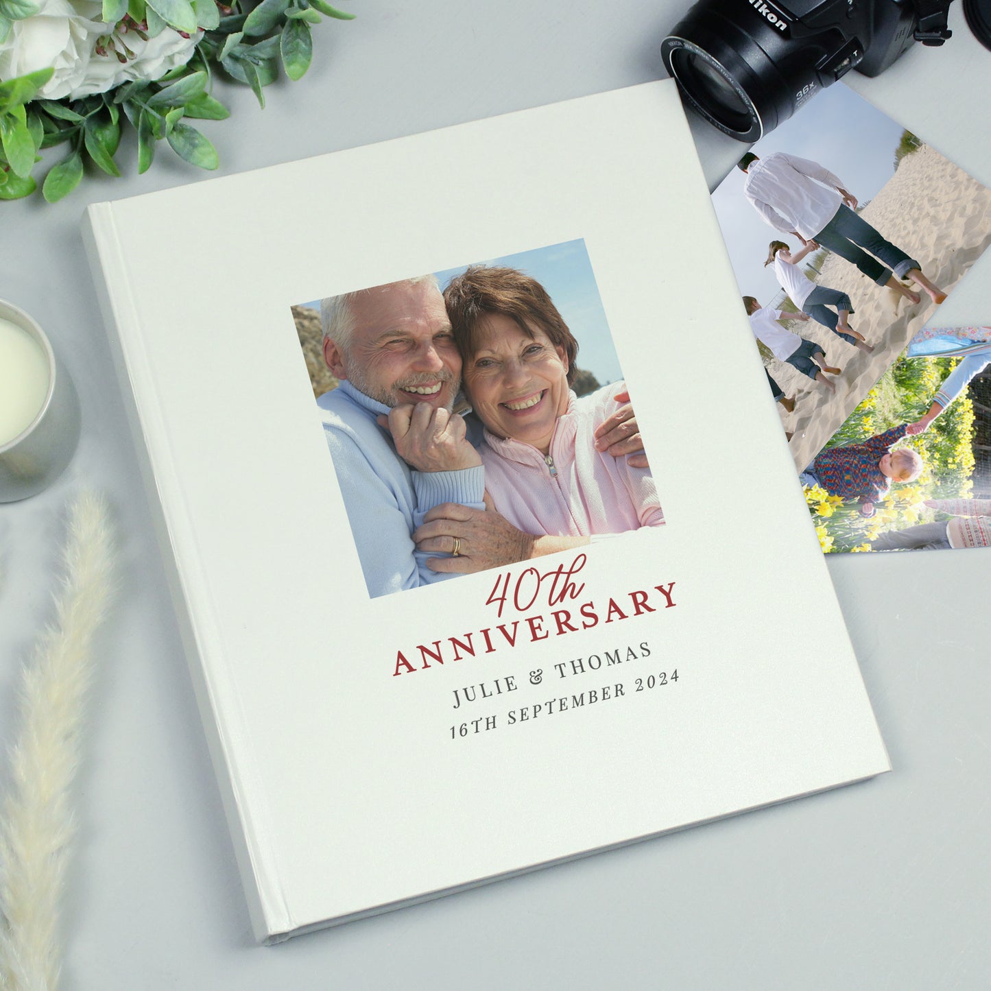 Personalised 40th Anniversary Photo Upload  Traditional Photo Album