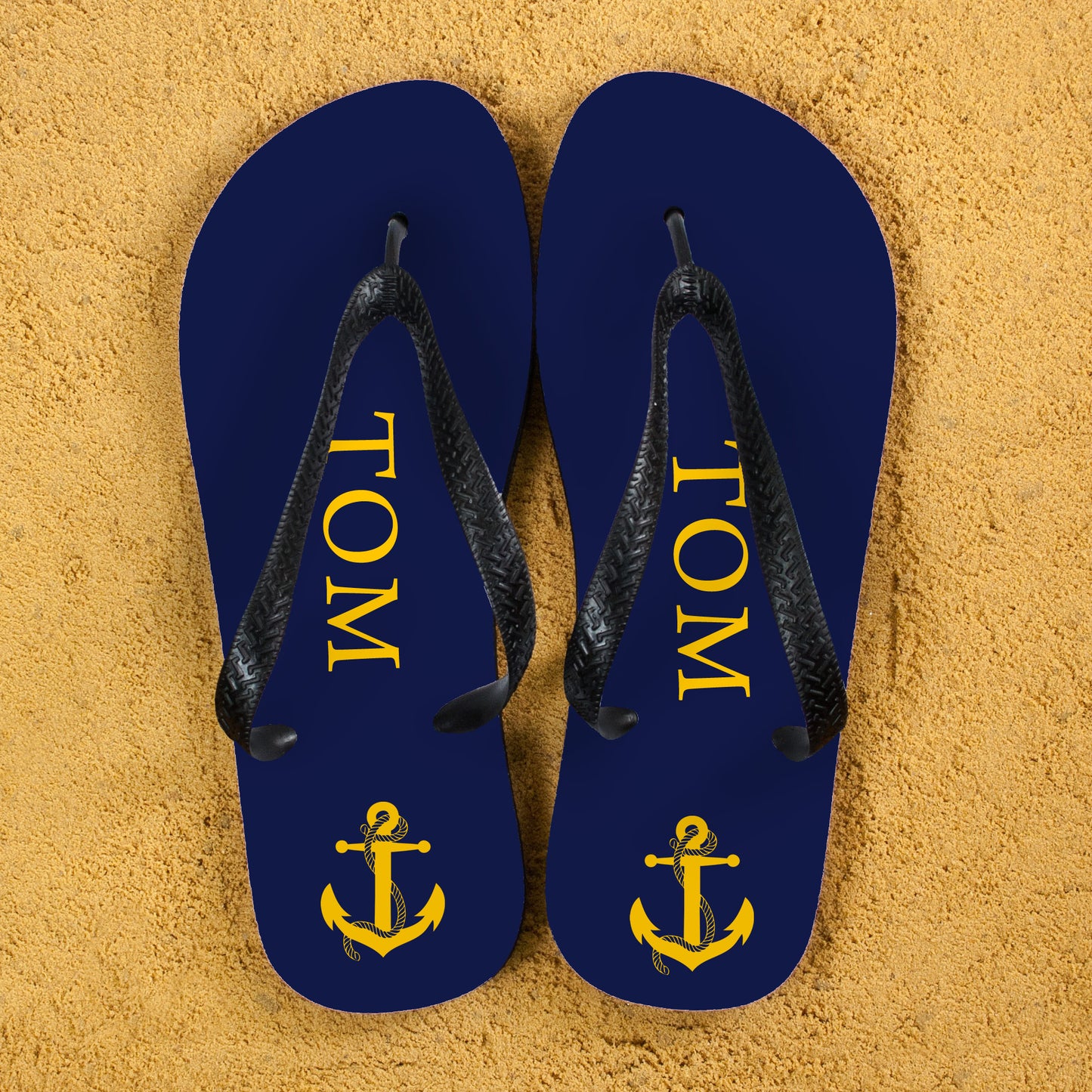 Personalised Anchor Design Flip Flops