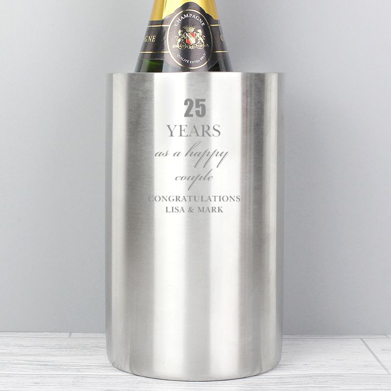 Personalised Anniversary Wine Cooler