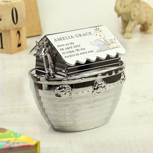 Personalised Animal Design Noahs Ark Money Box