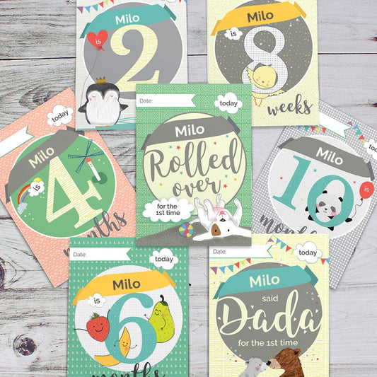 Personalised Baby Milestone Moments Cards