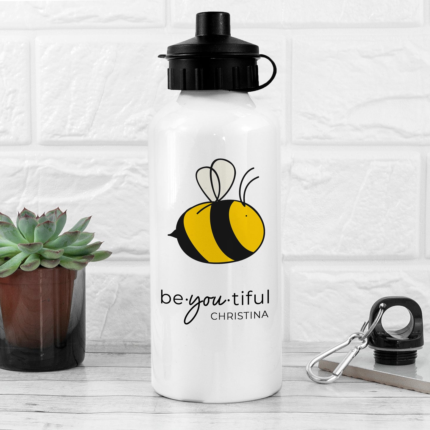 Personalised Bee Design Water Bottle