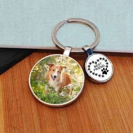 Best Friend Charm Own Photo Pet Lovers Key Ring