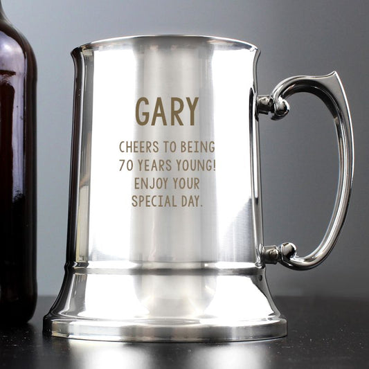 Personalised Stainless Steel Tankard