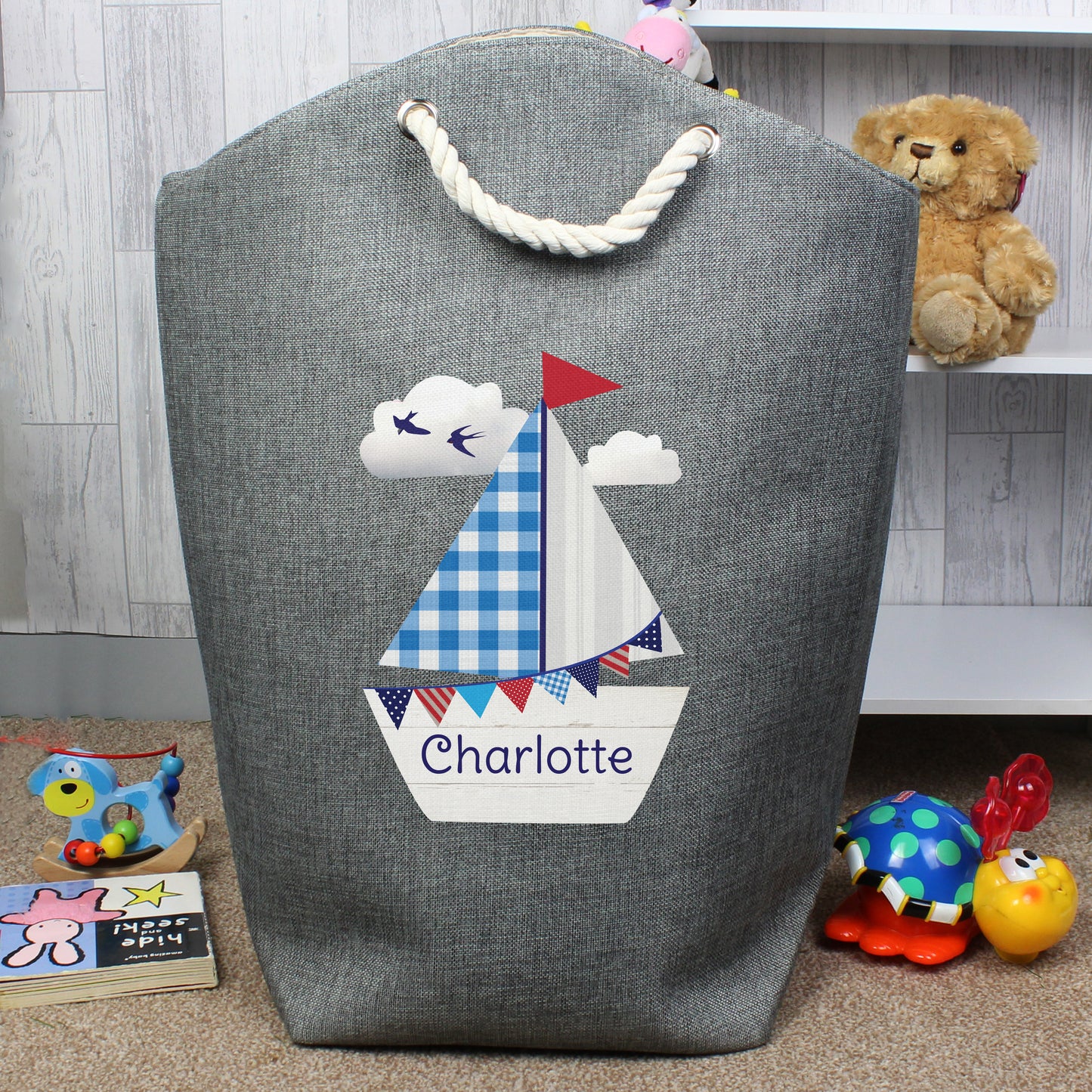 Personalised Sailboat Design Storage Bag