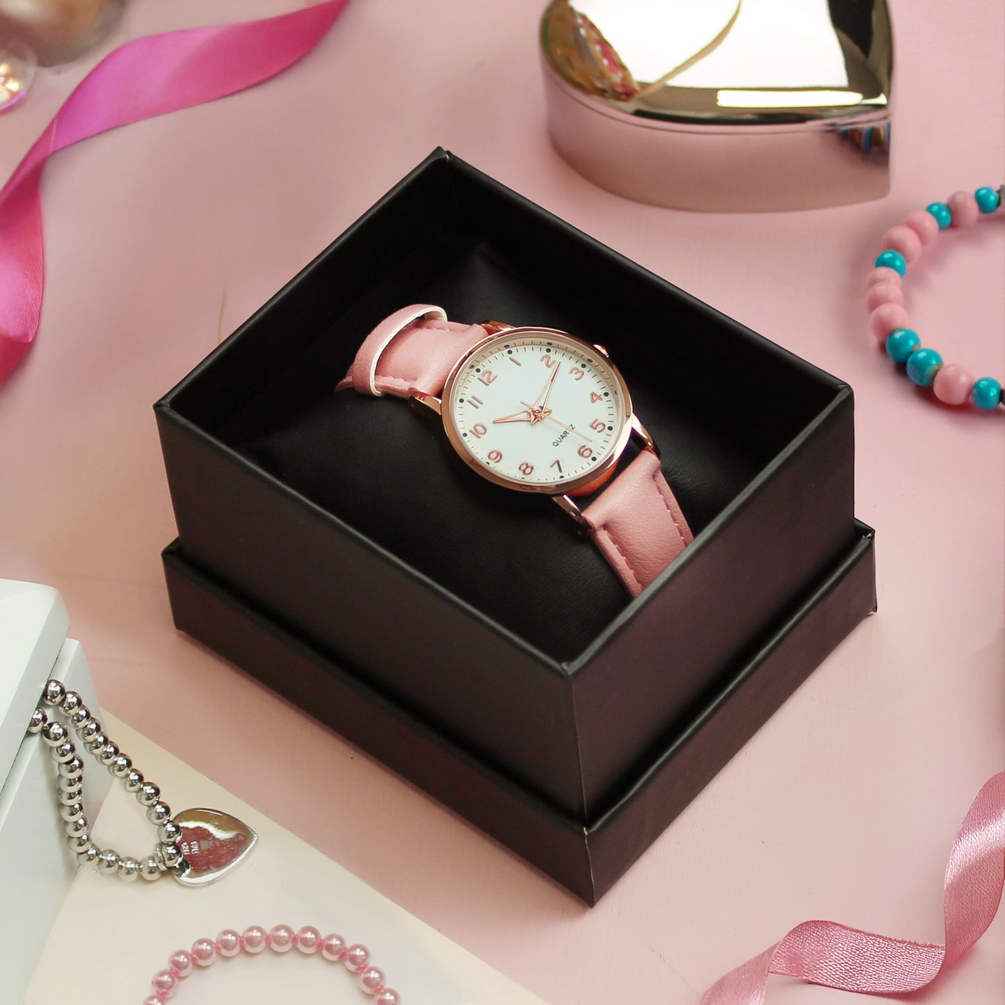 Personalised Girl's Pink Watch