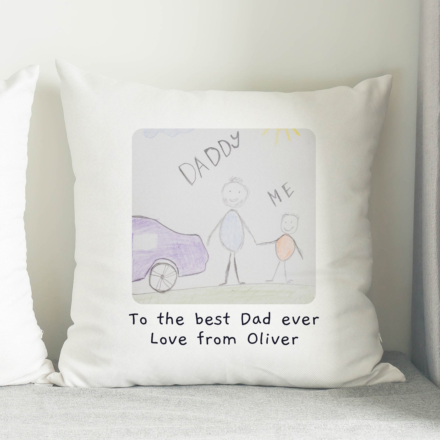 Personalised With Your Child's Drawing Filled Cushion