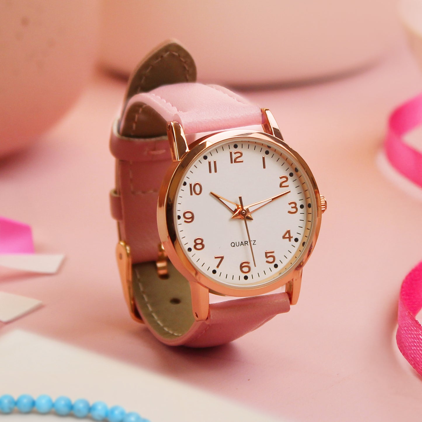 Personalised Girl's Pink Watch