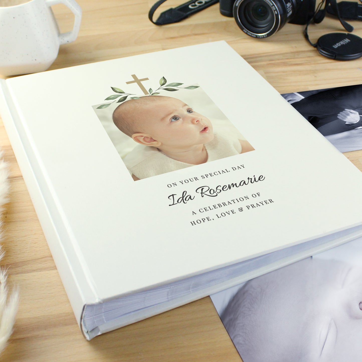 Personalised Religious Cross Own Photo Traditional Photo Album