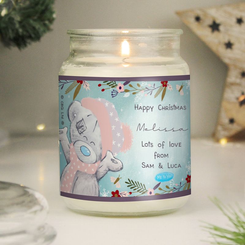 Personalised Me to You Cosy Winter Large Scented Jar Candle