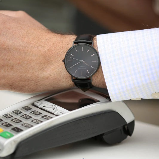 Men's Architect Contactless Payment Watch Engraved With Own Handwriting