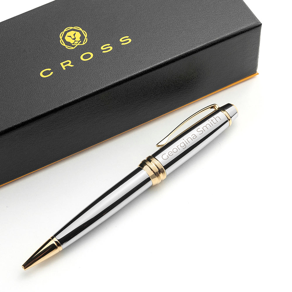 Personalised Cross Silver And Gold Medallist Pen