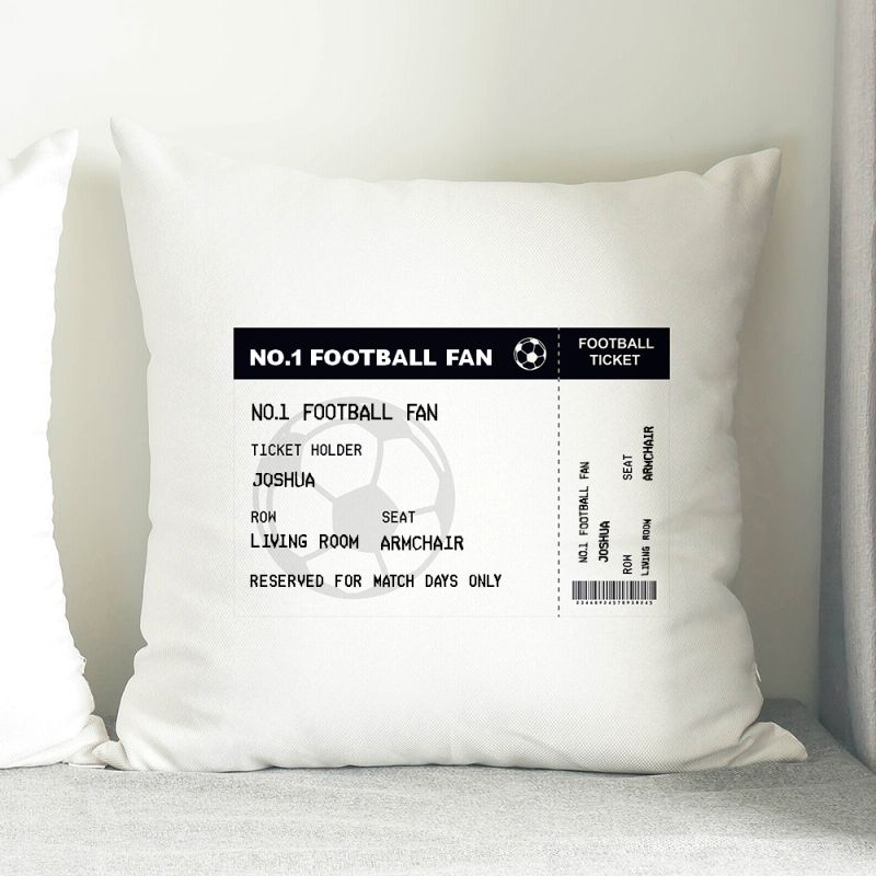 Personalised No.1 Football Fan Cushion