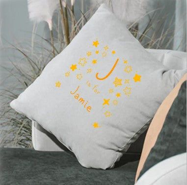 Personalised Yellow Stars Cusshion