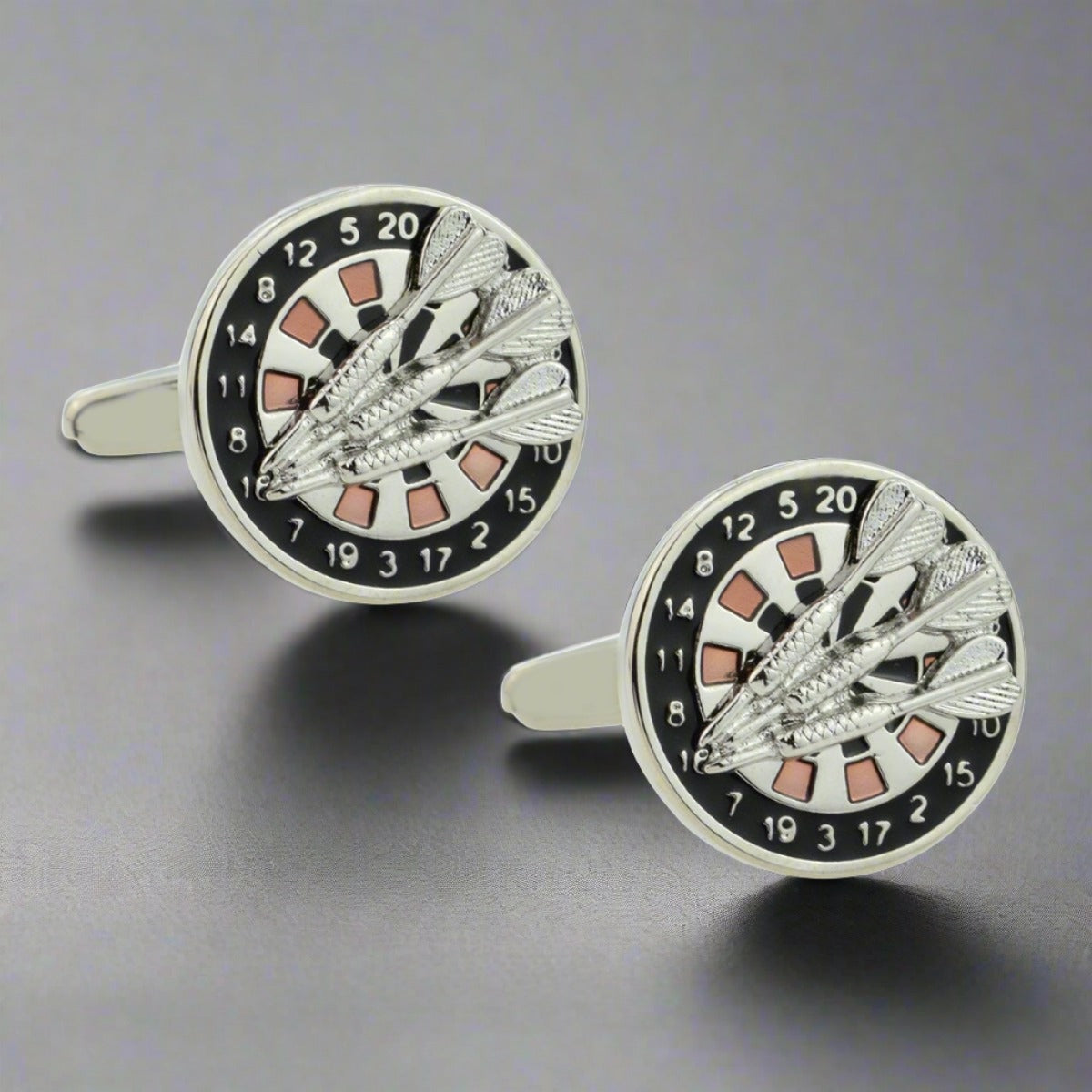 Dartboard & Darts Cufflinks