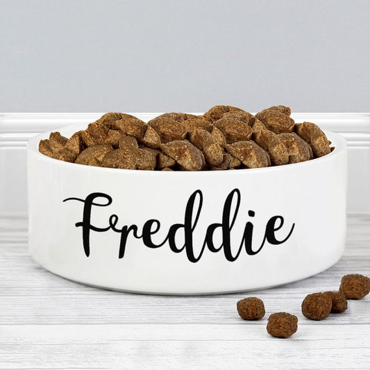 Personalised Ceramic Dog Food Bowl