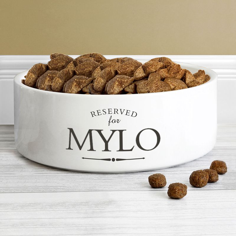 Personalised 'Reserved For' Dog's Food Bowl