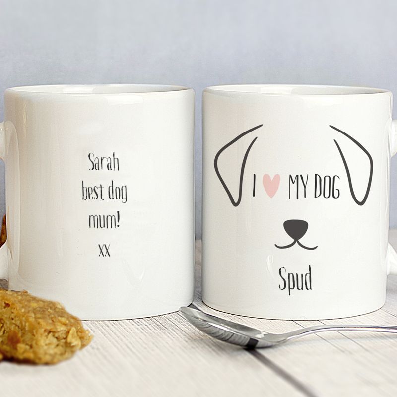 Personalised I Love My Dog Mug