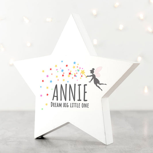 Personalised Dream Big Little One Wooden Star