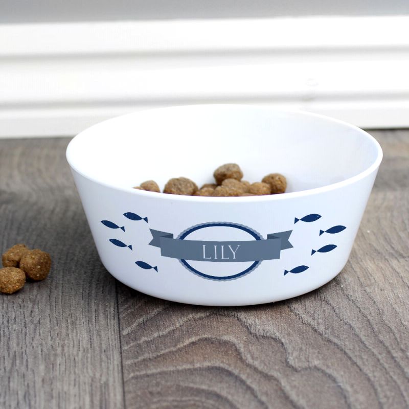 Personalised Fish Cat Food Bowl