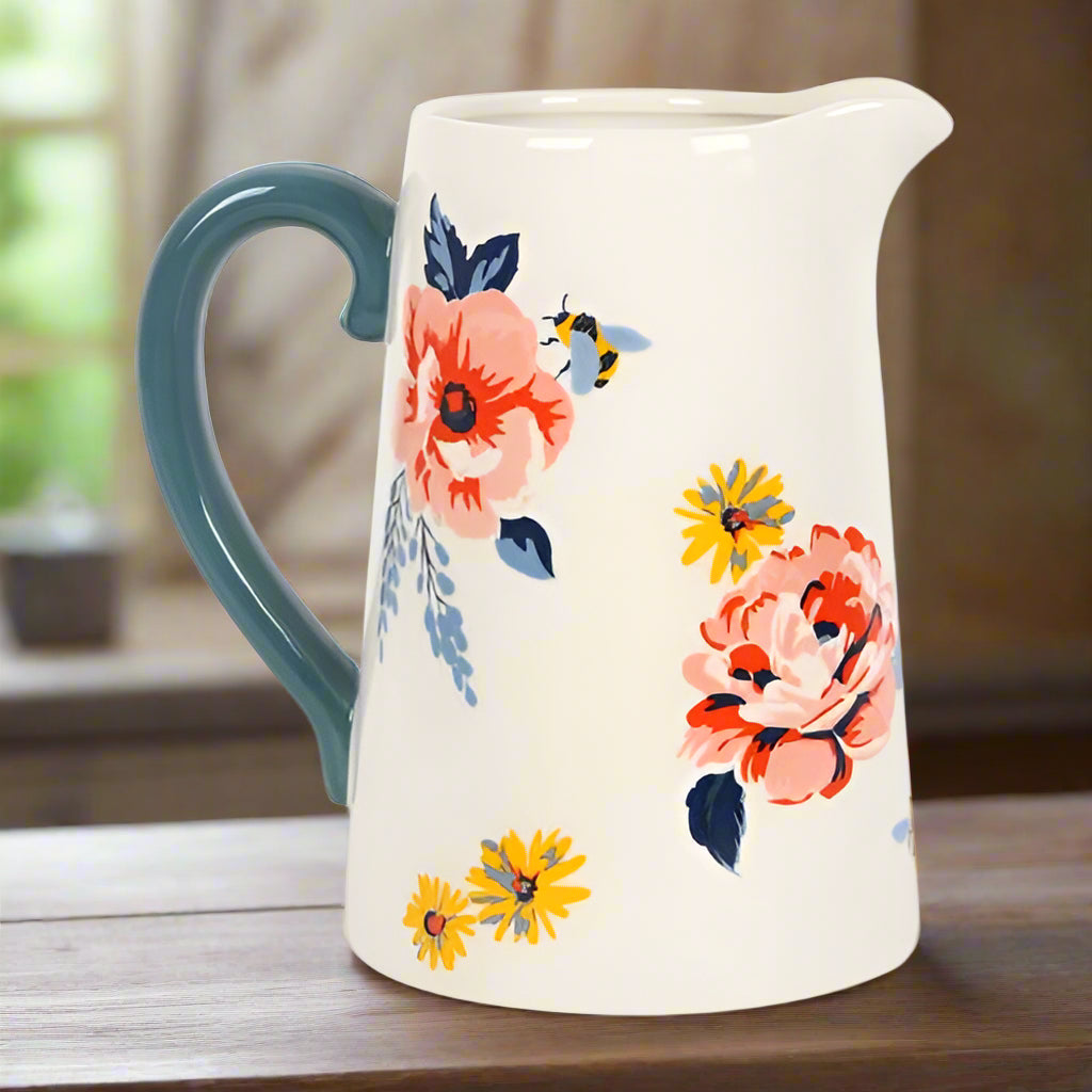 Floral Ceramic Flower Jug