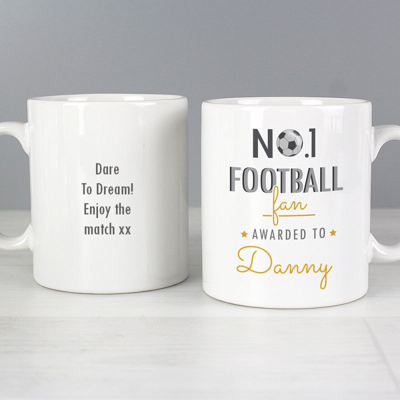 Personalised No.1 Football Fan Mug