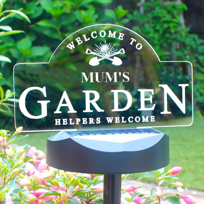 Personalised Garden Sign Outdoor Solar Light