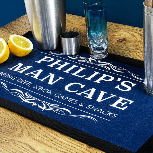 Personalised Man Cave Bar Mat