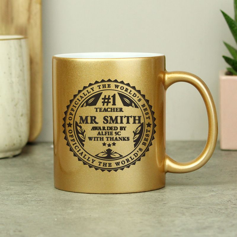 Personalised Worlds Best Gold Mug