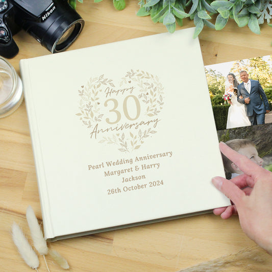 Personalised 30th Pearl Wedding Anniversary Photo Album