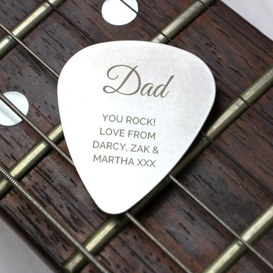 Personalised Stainless Steel Guitar Pick