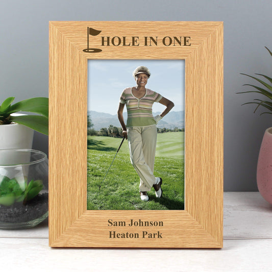 Personalised Hole In One Golf Themed Photo Frame