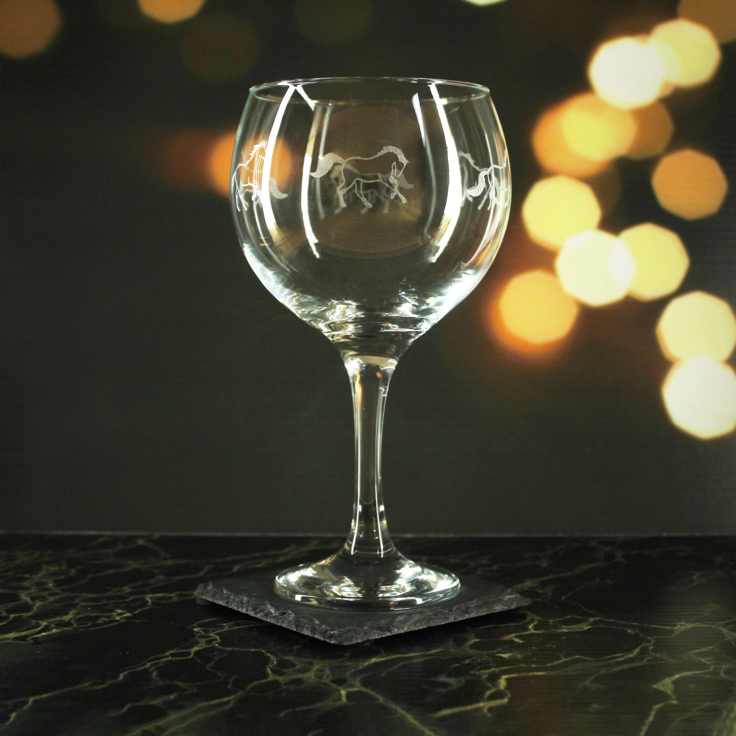 Set Of 4 Horse Design Gin Glasses