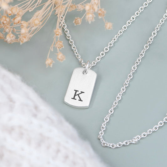 Personalised Initial Tag Necklace