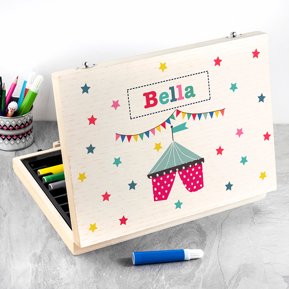 Personalised Circus Tent Colouring Set