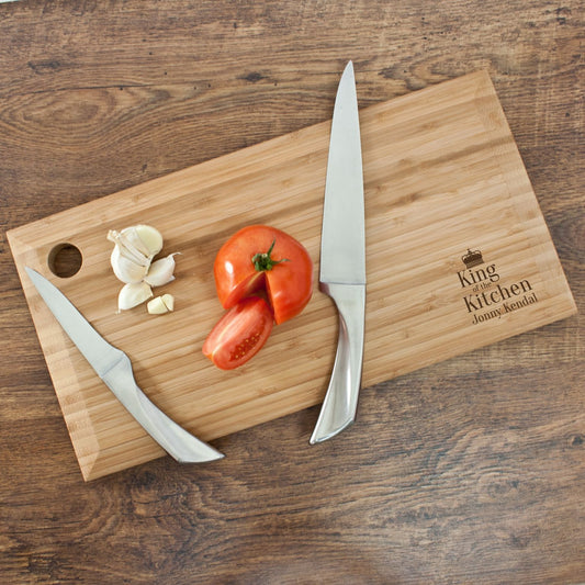 Personalised King Of The Kitchen Chopping Board