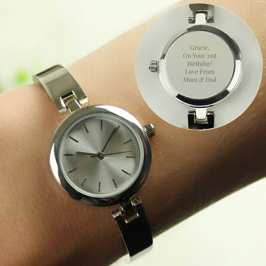 Personalised Ladies Watch With Silver Slider Clasp