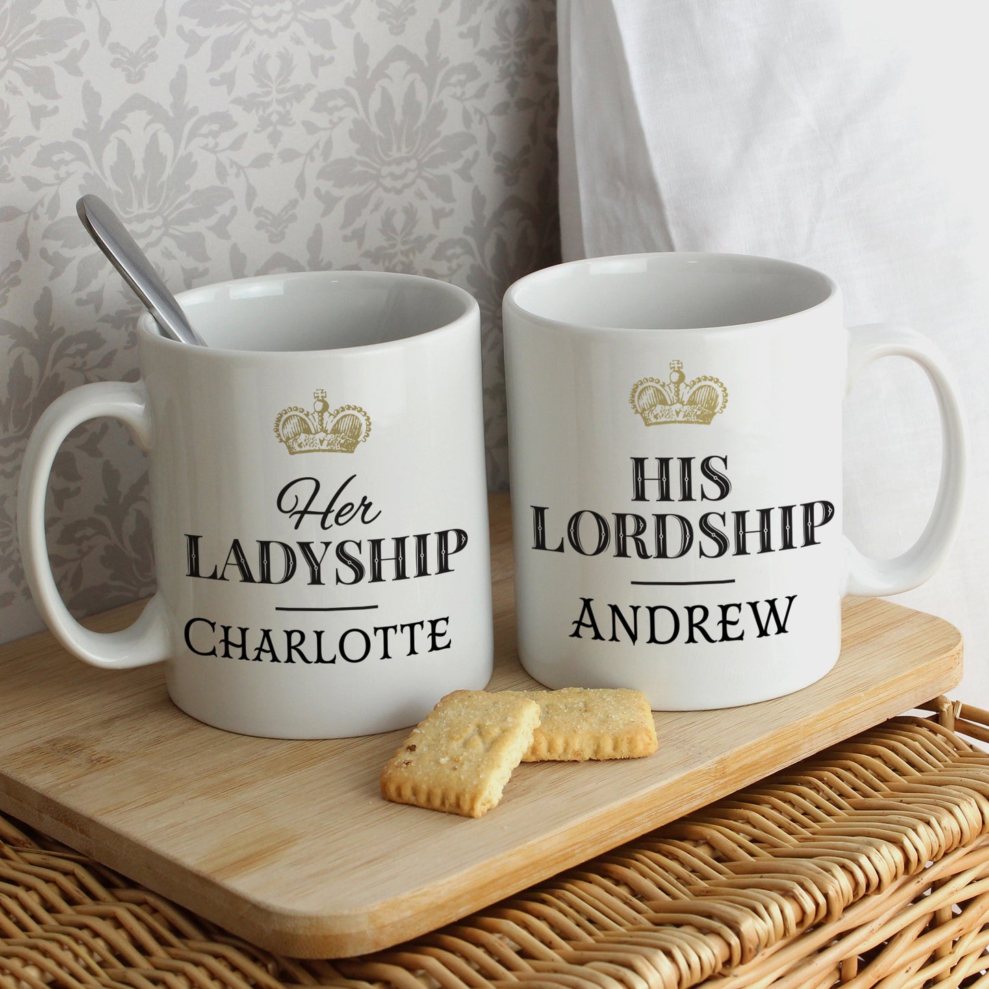 Personalised Her Ladyship & His Lordship Mug Set