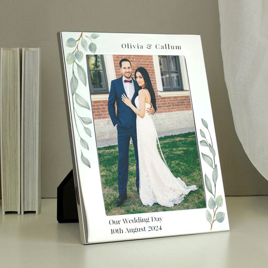 Personalised Leaf Design Photo Frame