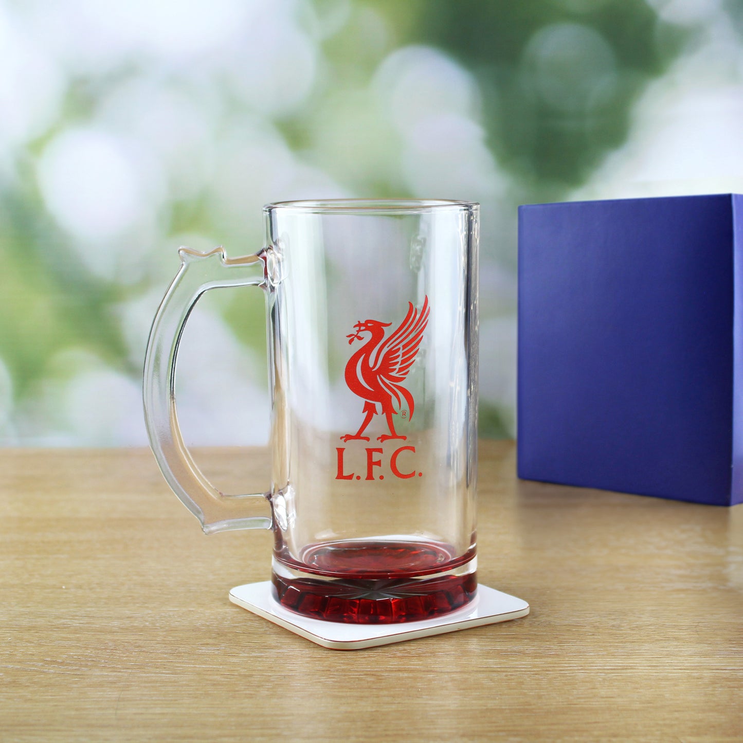 Personalised Official Liverpool Football Club Glass Pint Tankard