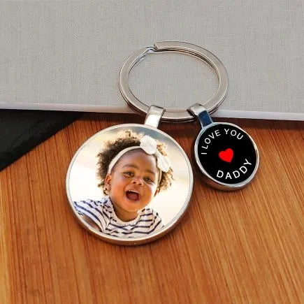 I Love Daddy Own Photo Keyring