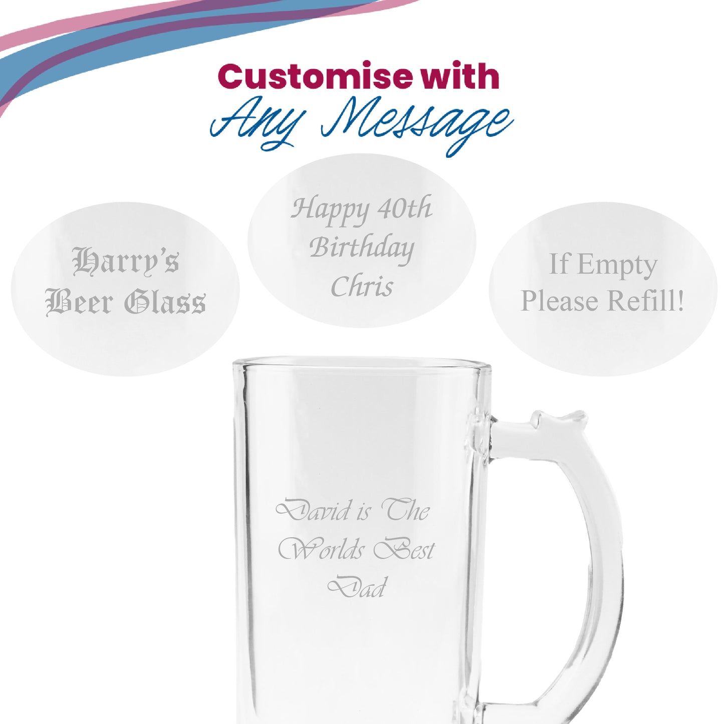 Personalised Official Chelsea Football Club Glass Pint Tankard