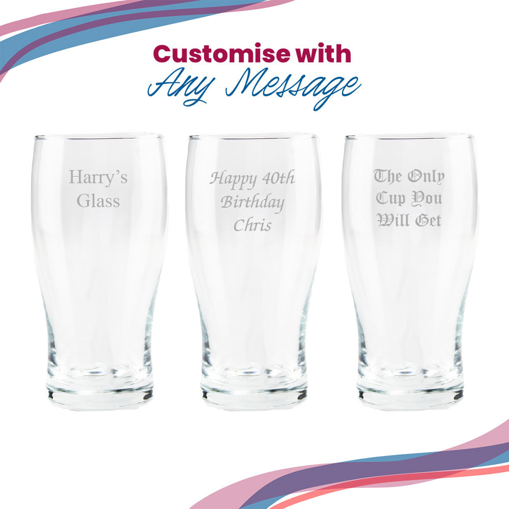 Personalised Official Liverpool F.C. Tulip Pint Glass