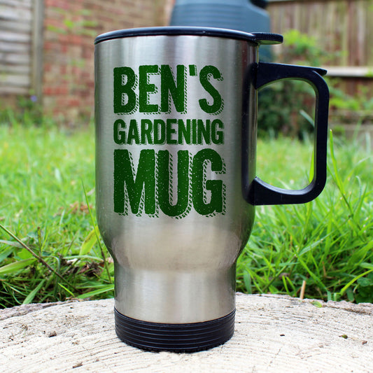 Personalised Lidded My Gardening Mug