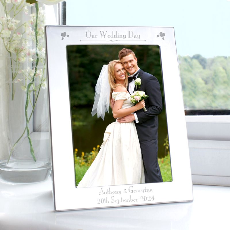 Personalised Our Wedding Day Photo Frame