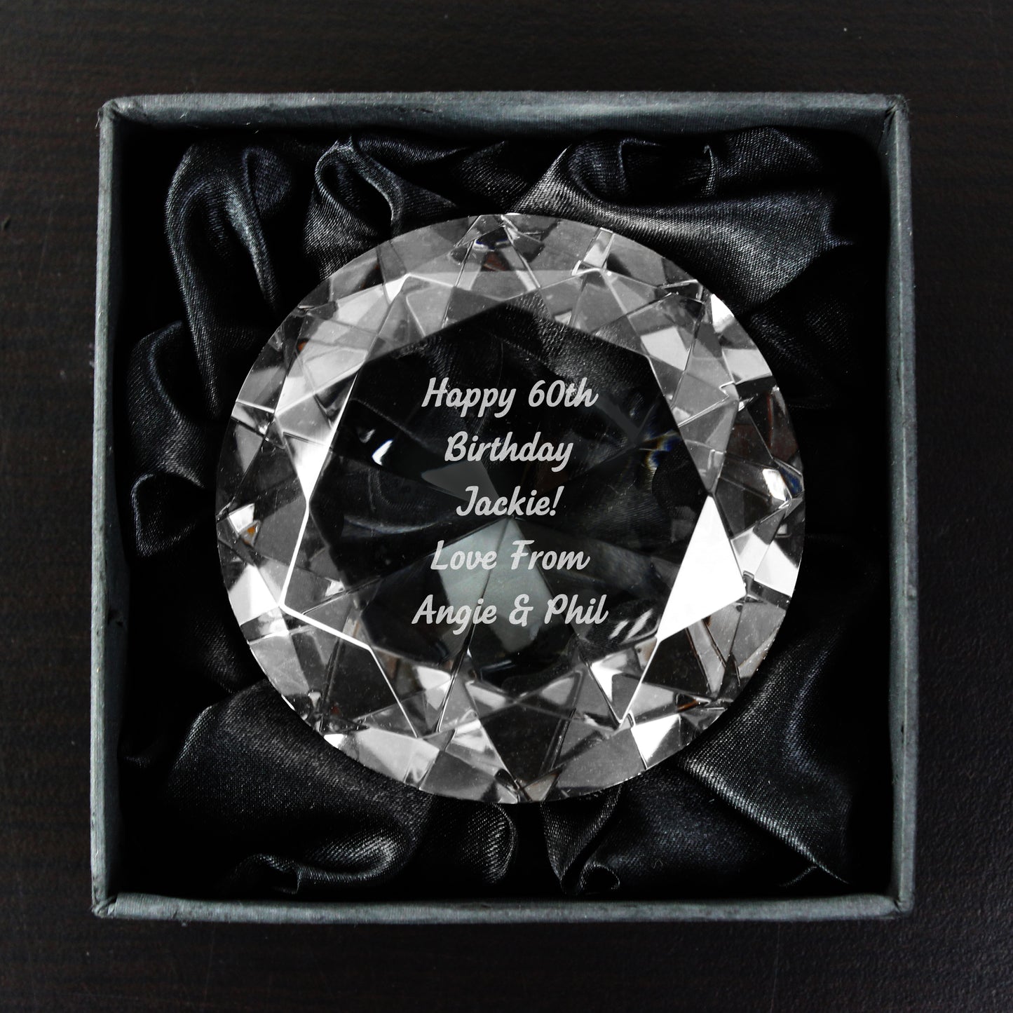 Personalised Diamond Shaped Paperweight