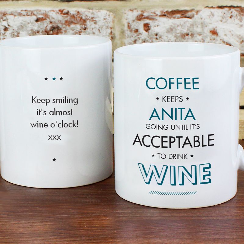 Personalised Acceptable To Drink Mug